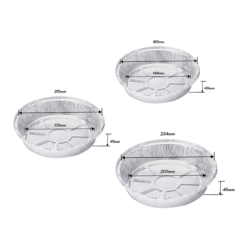 disposable aluminum foil round pan/plates/trays/dishes foil bowls