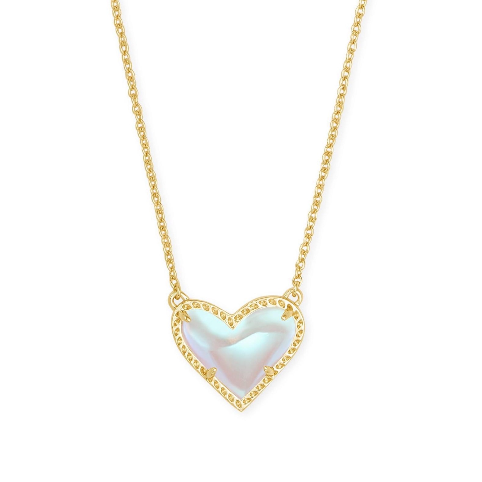 2024 18k gold plated stainless steel necklaces with heart pendant women's natural stone necklace