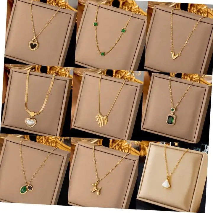 2024 Trend Fashionable Made Stainless Steel 18k Gold plated Necklaces Jewelry Women