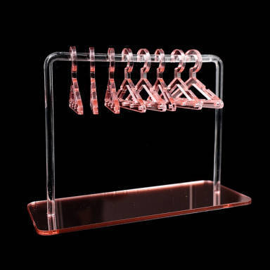 Acrylic Earring Holder Rack With Mini Hangers Jewelry Display Stand Ear Studs Organizer Storage For Women Girl