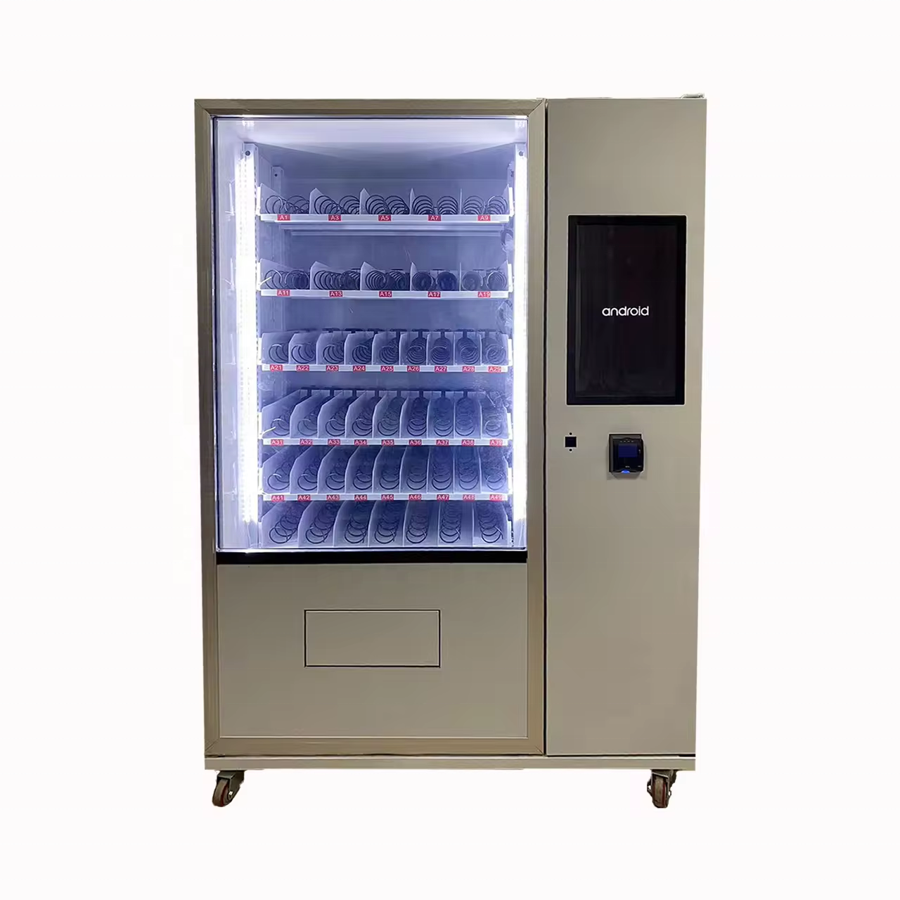 Hot selling Combo vending machine with small touch screen display vending machine  cold drinks and snack 6 spirals one