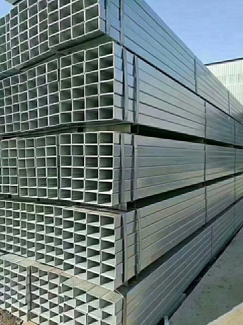 Low price professional made ERW steel square tube standard sizes pre zinc coated square galvanized steel pipe