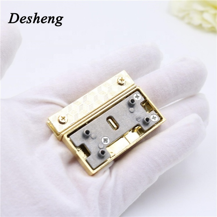 Wholesale DIY Handbag Lock Hardware Combination Lock Gold Metal Briefcase Locks and Clasps