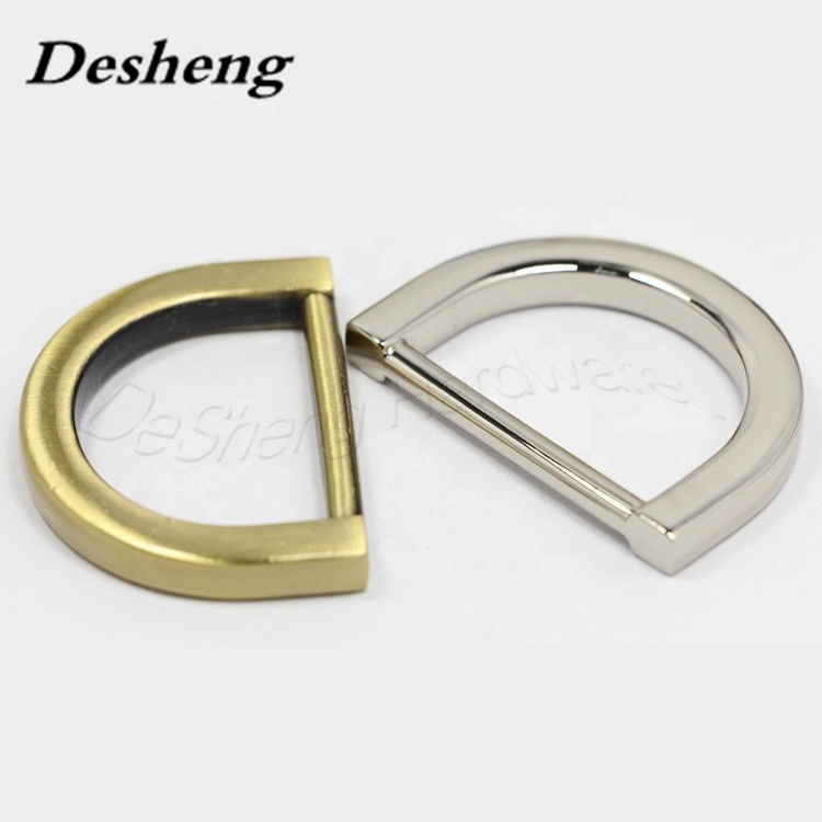 Metal Hardware D Ring Bag Accessories for Flat Antique Brass for Handbags or Bags Zinc Alloy buckle Customize ODM OEM