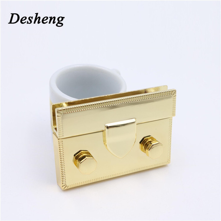 Wholesale DIY Handbag Lock Hardware Combination Lock Gold Metal Briefcase Locks and Clasps