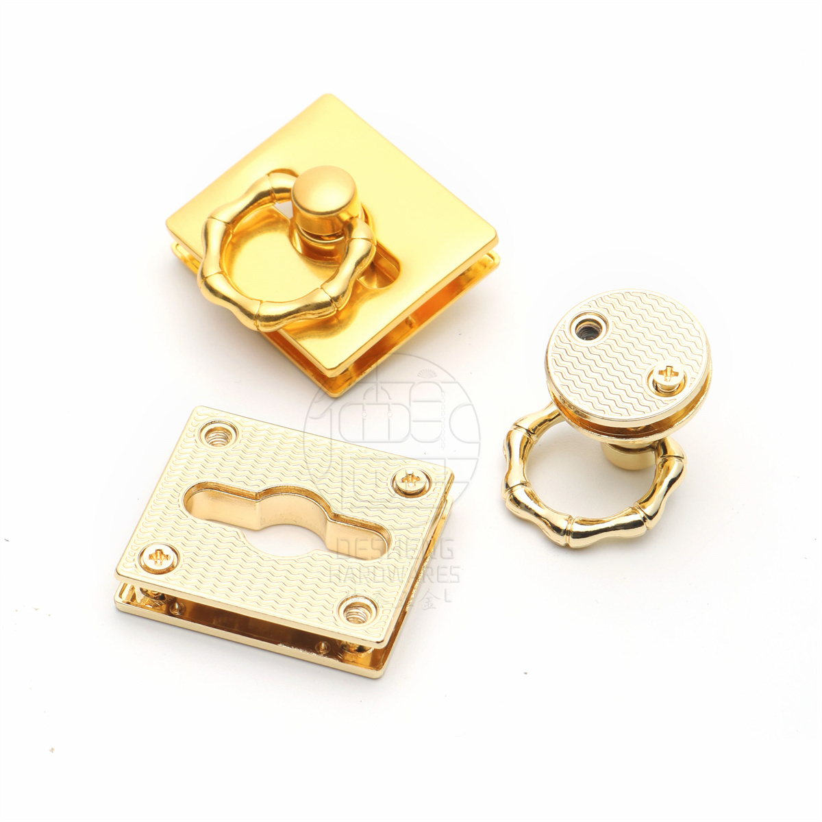 Stock High End Metal Bag Lock Metal Handbag Accessories Bamboo Shape Lock Replace