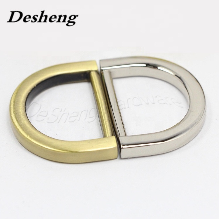 Metal Hardware D Ring Bag Accessories for Flat Antique Brass for Handbags or Bags Zinc Alloy buckle Customize ODM OEM