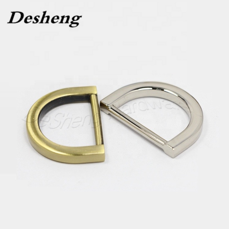 Metal Hardware D Ring Bag Accessories for Flat Antique Brass for Handbags or Bags Zinc Alloy buckle Customize ODM OEM