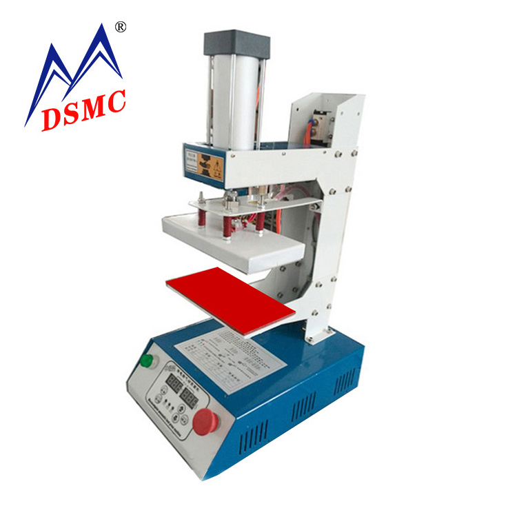 DSMC small tshirt label heat transfer Printing Clothing leather logo embossing press Machine