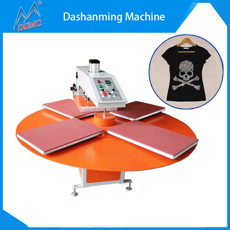 DSMC Carousel pneumatic automatic 4 station heat press transfer machine sublimation in Guangzhou