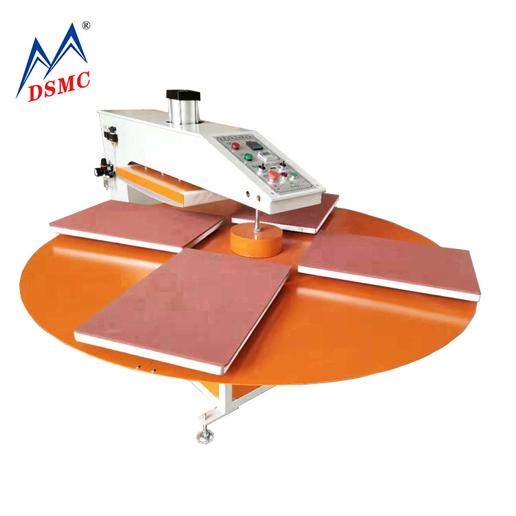 DSMC Carousel pneumatic automatic 4 station heat press transfer machine sublimation in Guangzhou