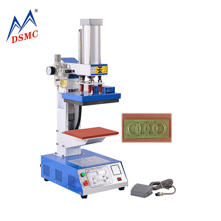 DSMC small tshirt label heat transfer Printing Clothing leather logo embossing press Machine