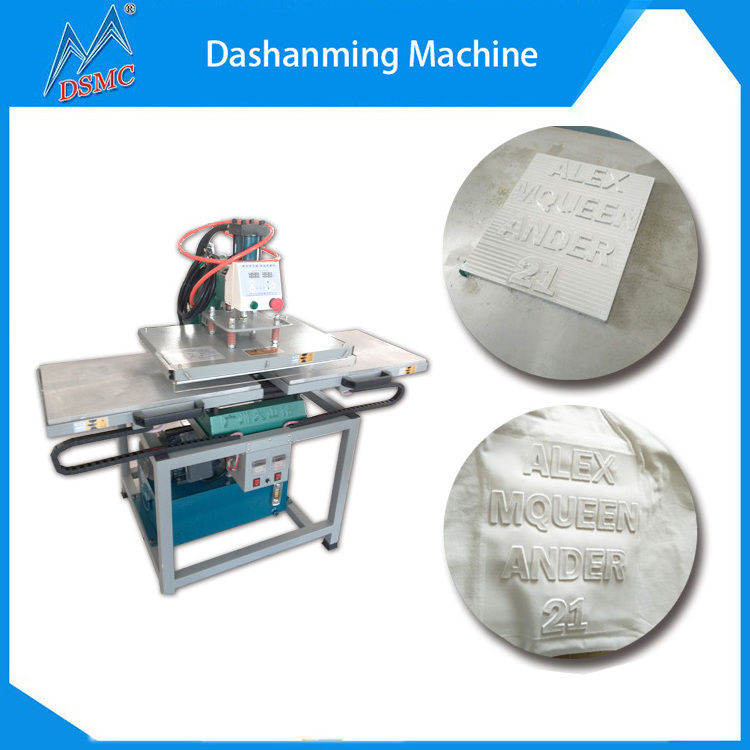 DSMC New Hydraulic Silicone Emboss Print Clothes Garment Fabric Embossing Machine for T-Shirt