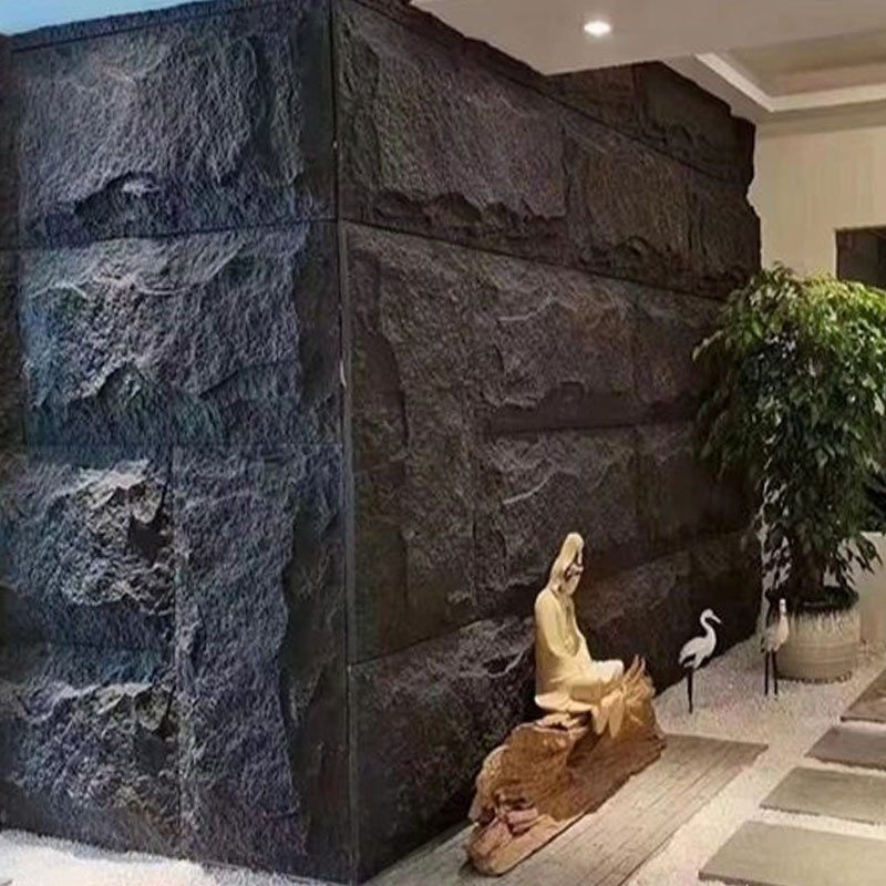 Mushroom Face PU Faux Stone Wall Panels High Quality Rock 3D Panel for Exterior Interior Building Artificial Stone Material