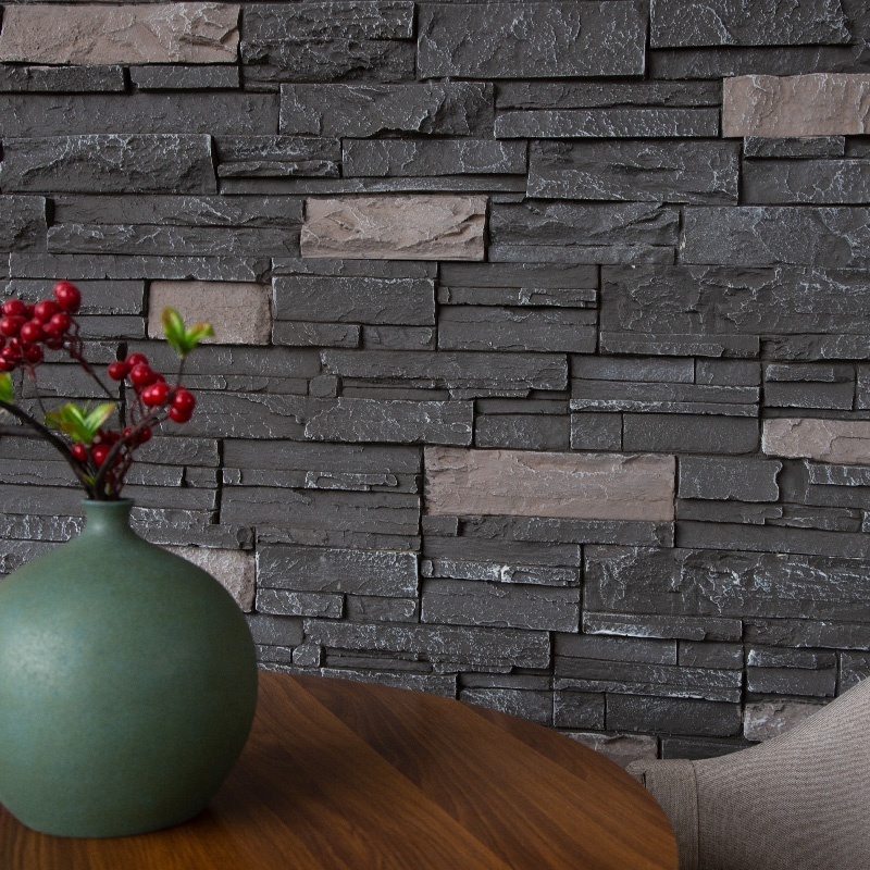 Available indoors and outdoors Lightweight waterproof Stack Stone PU wall panel culture pu stone wall panel for exterior wall