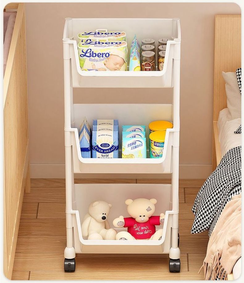 Delicate Compact Rolling Storage Organizer - Mobile Utility Cart Kitchen/under Desk Cart 50 Plastic Shoe Box Plastics Containers