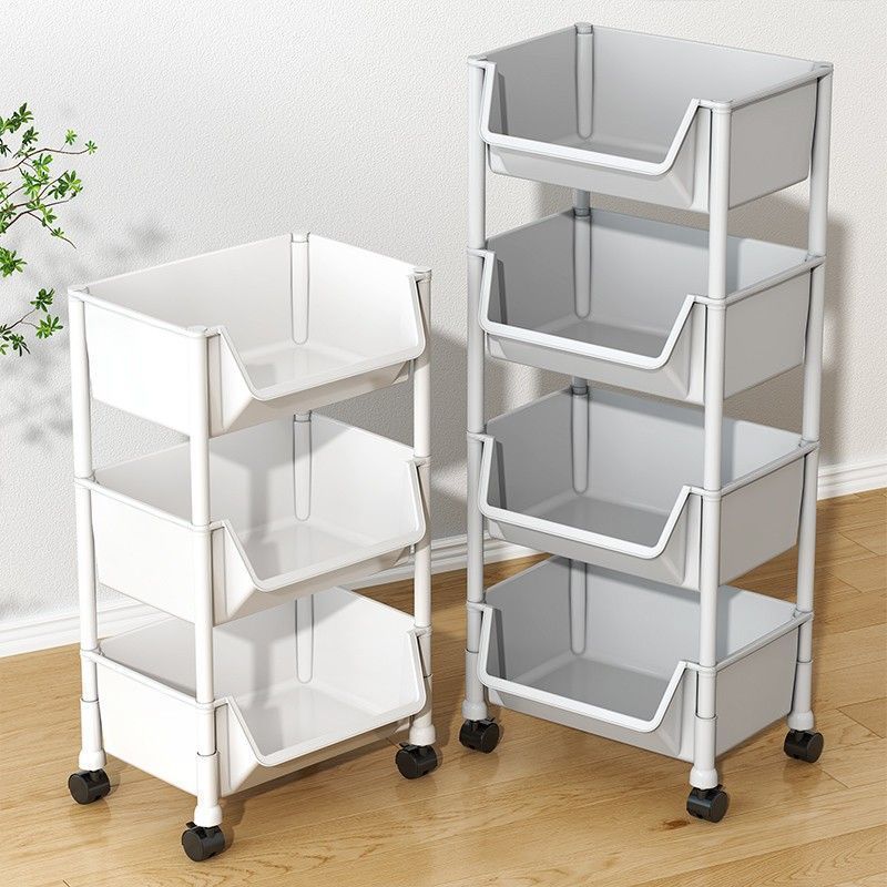 Delicate Compact Rolling Storage Organizer - Mobile Utility Cart Kitchen/under Desk Cart 50 Plastic Shoe Box Plastics Containers