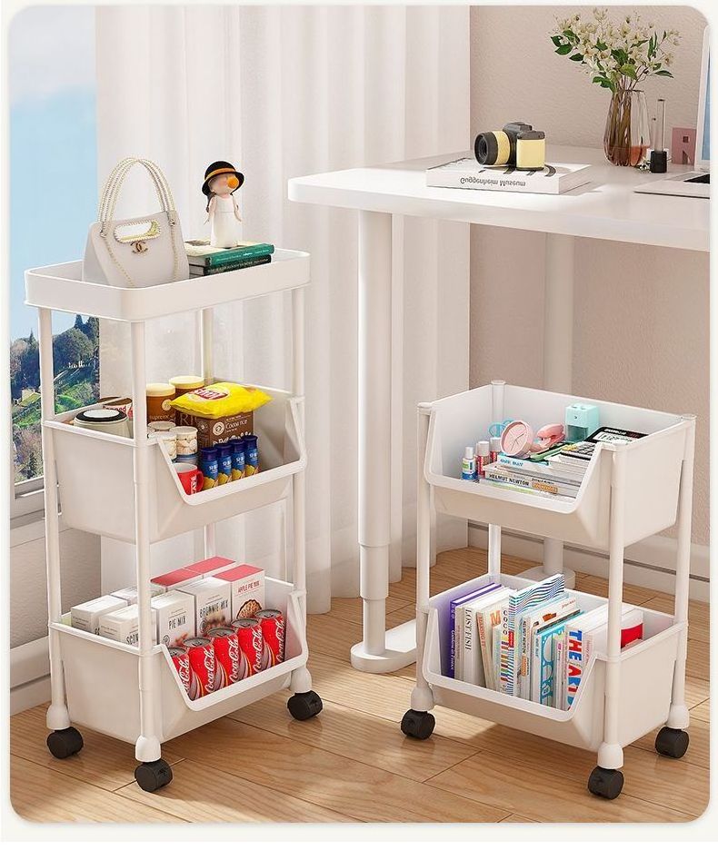 Delicate Compact Rolling Storage Organizer - Mobile Utility Cart Kitchen/under Desk Cart 50 Plastic Shoe Box Plastics Containers