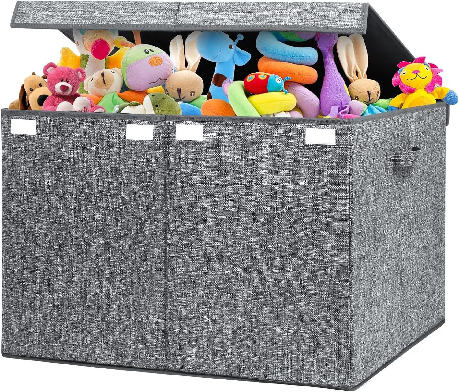 Large Toy Box Chest Storage with Flip-top Lid, Collapsible Kids Storage Boxes Container Bins for Toys Leather Multifunction