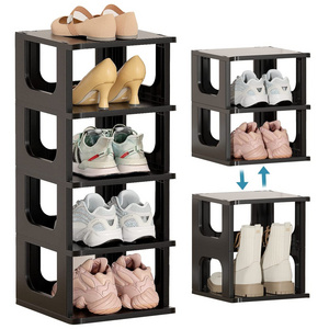 Multi-layer Assembled Dustproof Shoe Rack Shoe Cabinet Storage Shelf Shoe Box, Space-saving Plastic Multifunction Modern