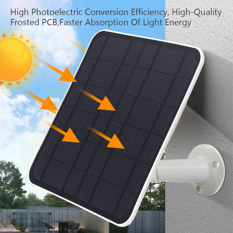 10W Solar Panel Charging Waterproof Portable Micro USB Camera Charger with Micro USB Interface for Security Camera and Lights