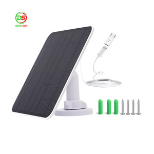 10W Solar Panel Charging Waterproof Portable Micro USB Camera Charger with Micro USB Interface for Security Camera and Lights