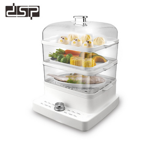 DSP Hot Sale Transparent Electric Food Steamer Display Cabinet Small Size 3 layers Bun Electric Steamer