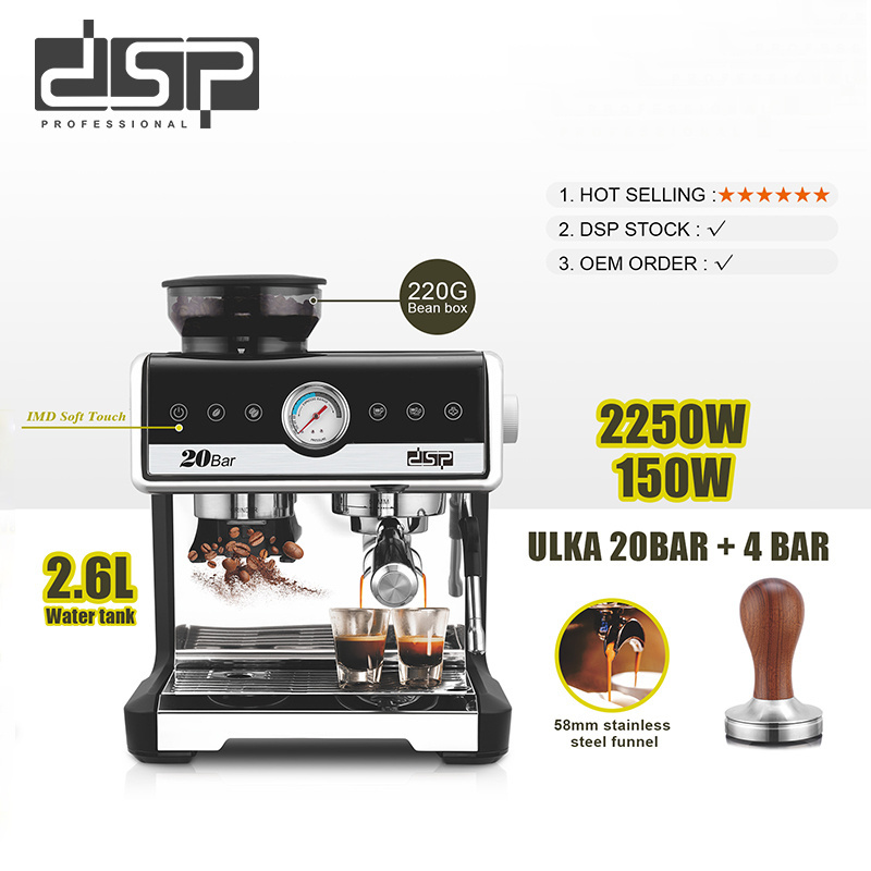 DSP Hot Sale Professional Espresso Machine Automatic 20 Bar Machine Espresso Maker With 2.6L Tank Coffee Machine