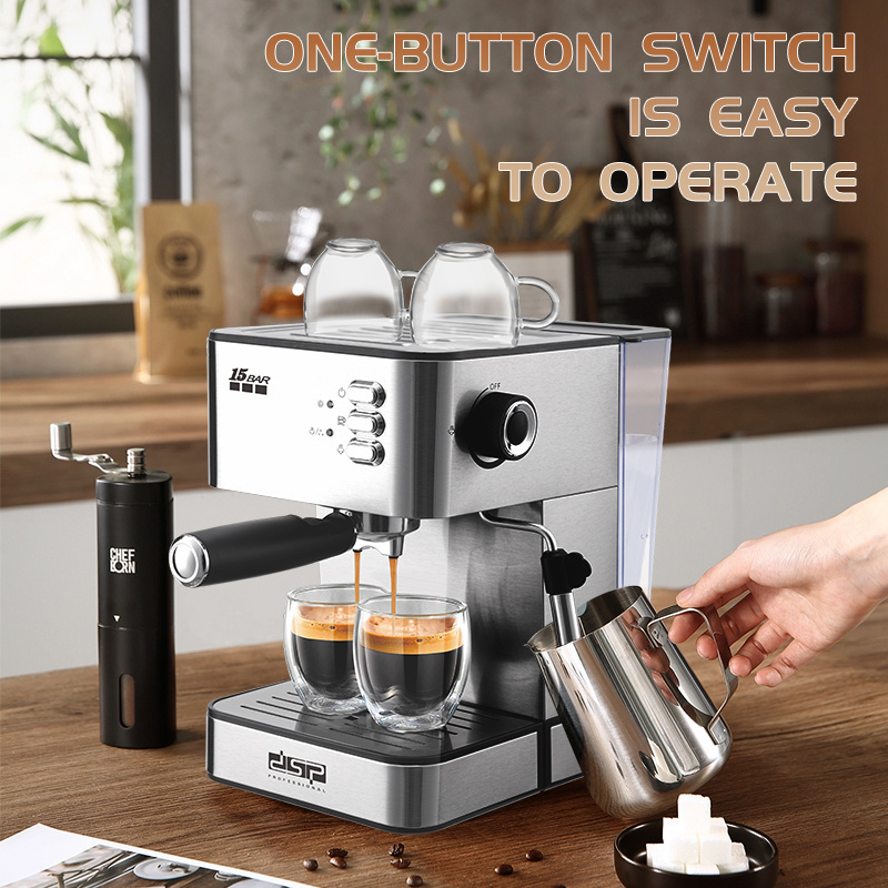 DSP Hot Sale OEM professional Multi-funtion Fully Automatic 18 BAR Espresso Coffee Machine With Milk Frother