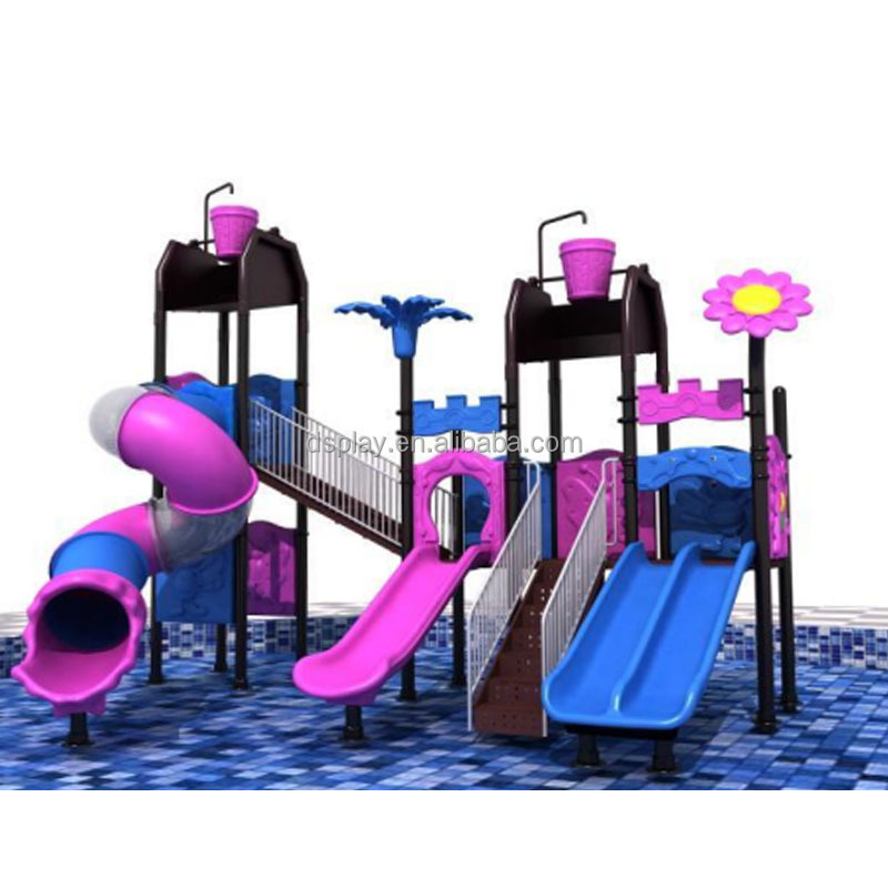 Factory supplied commercial swimming pool plastic kids used tube slide for water playground