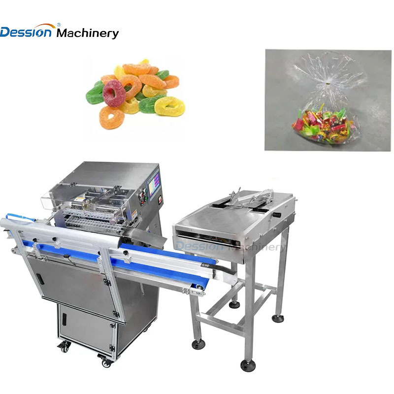 Automatic gift bag twist tie machine for lollipop and Bread with bag opener open mouth bagging packing packaging machine