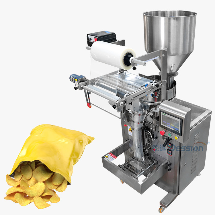 Automatic chips small pouch vertical packing machine for banana chips packaging small nitrogen potato chips packing machine