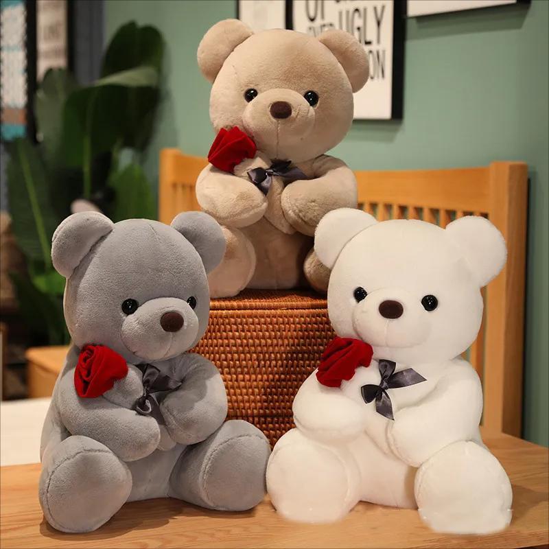 Rose Flower Bear Valentine's Day Plush Toy Teddy Bear Bedtime Plush Toy with Roses