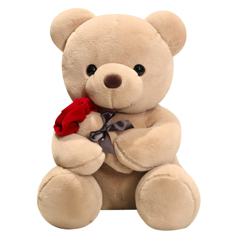 Rose Flower Bear Valentine's Day Plush Toy Teddy Bear Bedtime Plush Toy with Roses