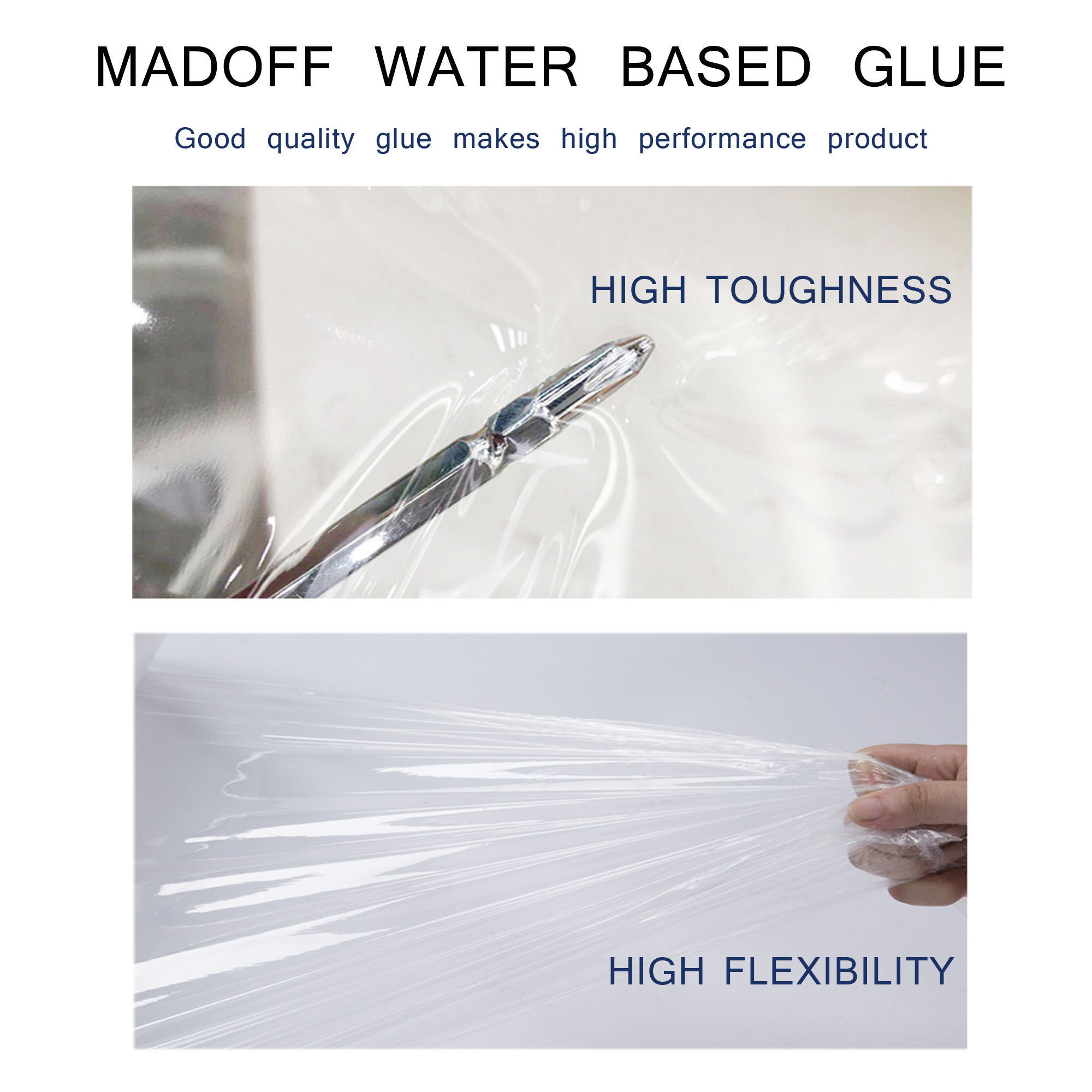 latest film high grade of transparency plastic film two componentPSA Laminate Pvc Film GLue Waterproof lamination PVC glue