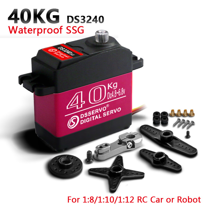 Dsservo DS3240 40Kg Waterproof Motor Servo High Torque Servos for 1/8 1/10 Scale RC Cars