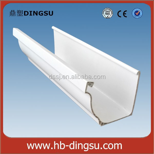 Vinyl rain gutter/upvc rain water collector/plastic roof gutter