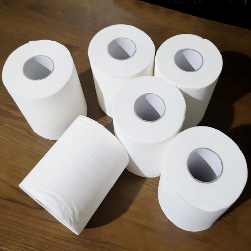 China factory cheap price wholesale virgin wood pulp White soft toilet tissue roll custom 2/3/4/5 ply  toilet paper roll