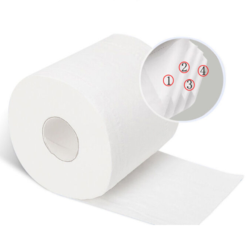 Wholesale good quality cheap price toilet paper 2/3/4 ply virgin wood pulp bulk toilet tissue paper roll for commerical use