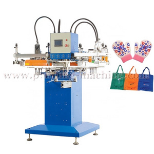 Semi Automatic 2 Colors Screen Printing Machine for Fabric Tagless Clothes Label Printer