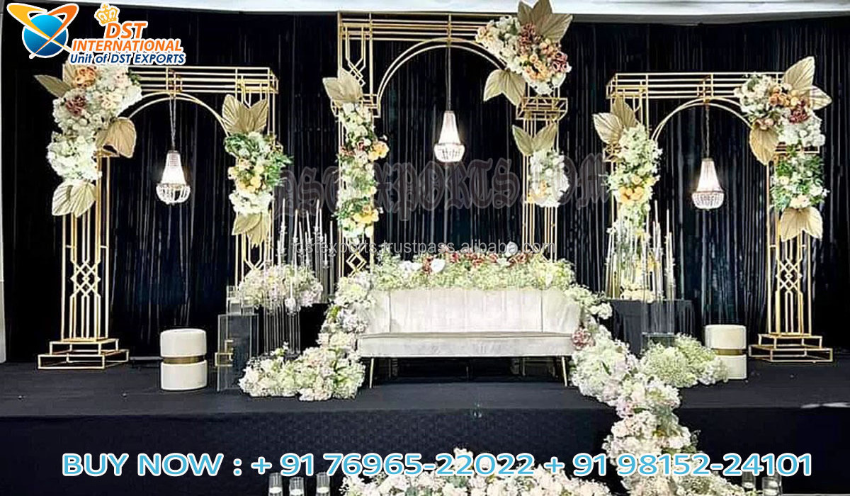 Christian Wedding Metal Candle Stands For Table Wedding Decoration Gold Candlelit Stands Dream Reception Night Table Decoration