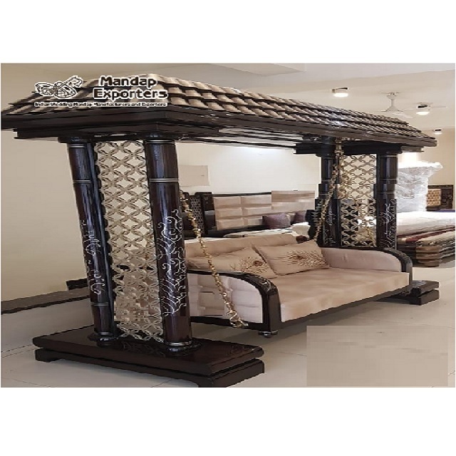 Buy Teak Wood Carved Indoor Home Swing Indian Teak Wood Carved Swing/Jhoola For Home Teak Wood Jali Swing For Living Room