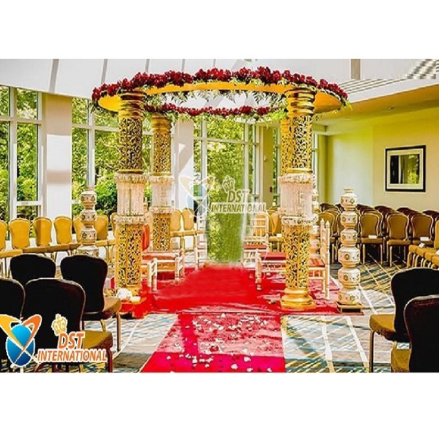 Diamond Mandap for Indian Wedding Ceremony Best Crystal Mandapam Decoration for Marriage Gazebo Style Round Mandap