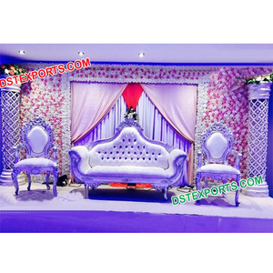 Modern Wedding Stage With Floral Wall Modern Marriage Stage Set Decoration buy luxurious wedding backdrop Stage For Sale