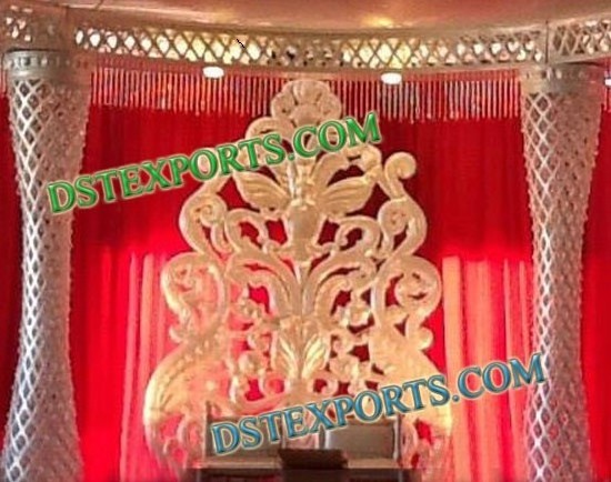 Wedding Sangeet Stage Embroidered Backdrops Set Wedding Stage Embroidered Backdrop Lacing Wedding Stage Velvet Backdrop Fabric