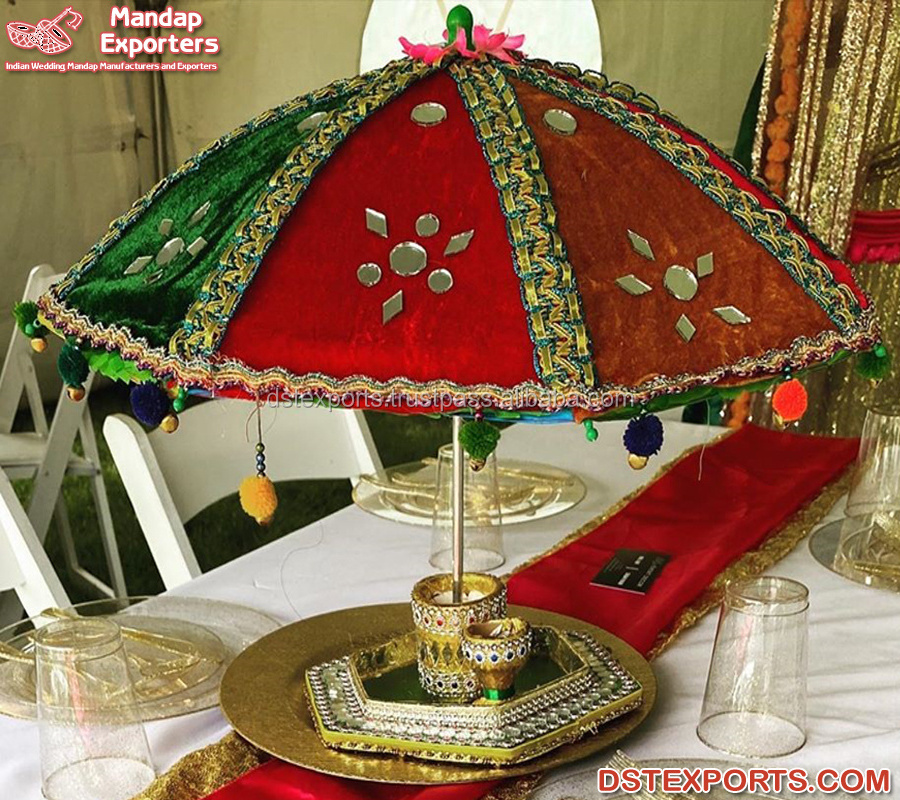 Outdoor Wedding Sangeet Function Umbrellas Indian Wedding Mehndi Event Umbrellas Wedding Haldi Ceremony Fabric Umbrellas