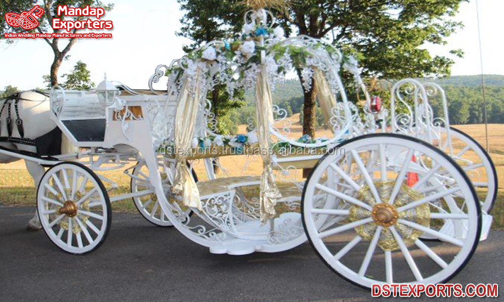 Princess Pumpkin Cinderella Carriage for Sale White Cinderella Coach for Wedding Wedding Cinderella Quinceanera Chariot