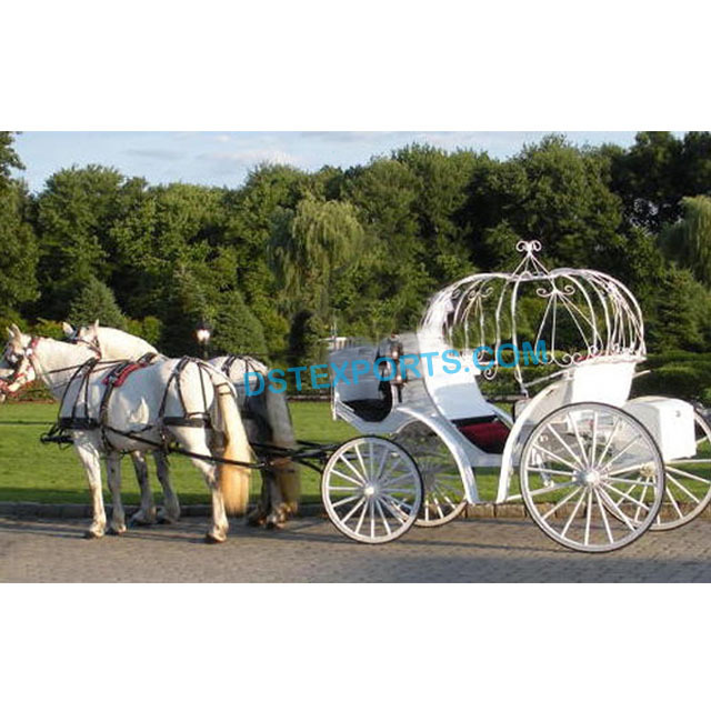 Wedding Pumpkin Cinderella Carriage Mini Cinderella Horse Carriage for Wedding White Cinderella Horse Buggy Manufacturer