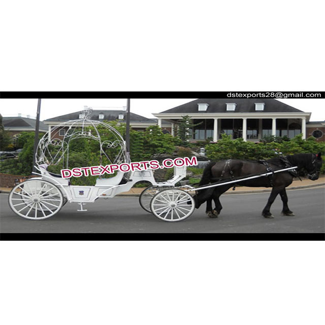 Wedding Bridal Cinderella Carriage Buggy Cinderella Horse Drawn Buggy for Sale Indian Wedding Horse Carriages