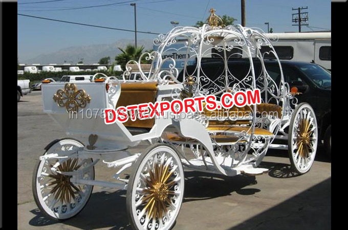 Double Horse Cinderella Carriage White Cinderella Horse Carriage Wedding Cinderella Carriages Manufacturer